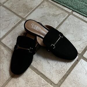 Franco Sarto Women's Black Suede Loafers